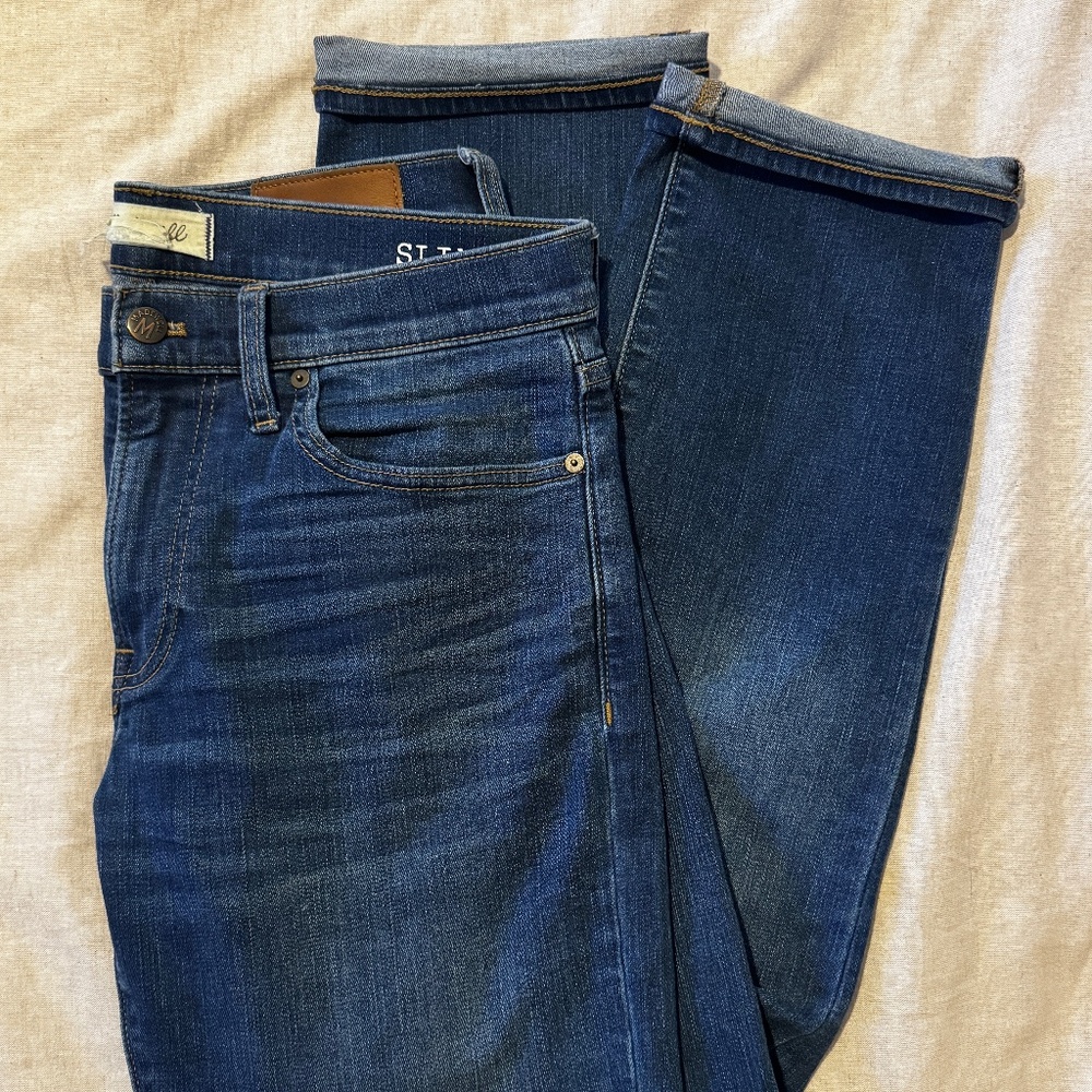 Madewell Men's Slim Jeans in Dark Blue